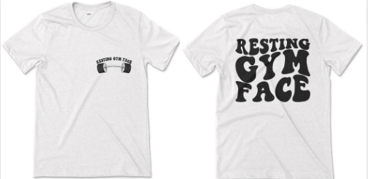 Resting Gym Face Graphic T-Shirt