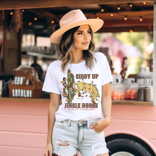 Giddy Up T Shirt & Crew Sweatshirt