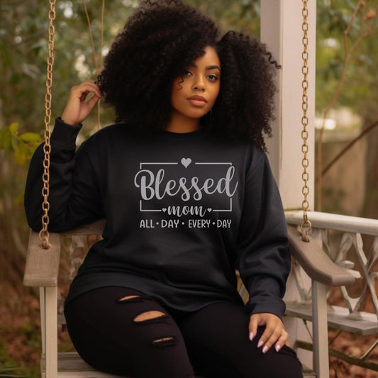 Blessed Mom Crew Sweatshirt