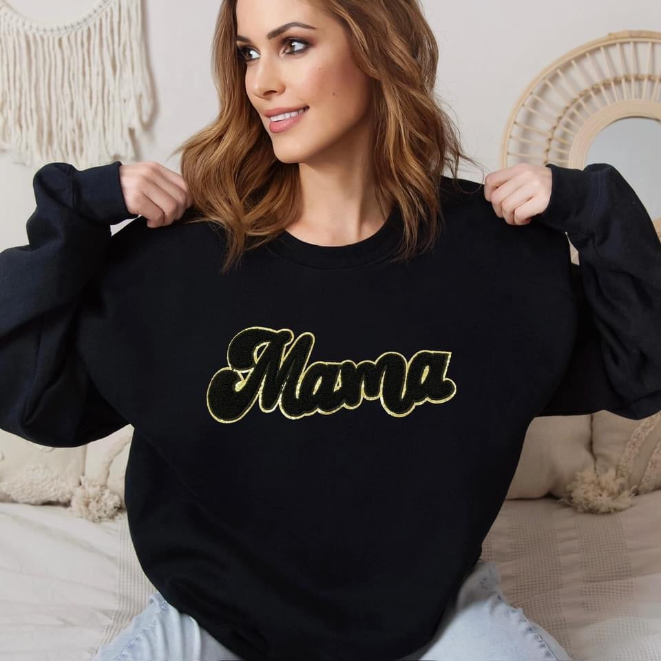 Mama Chenille Patch Sweatshirt