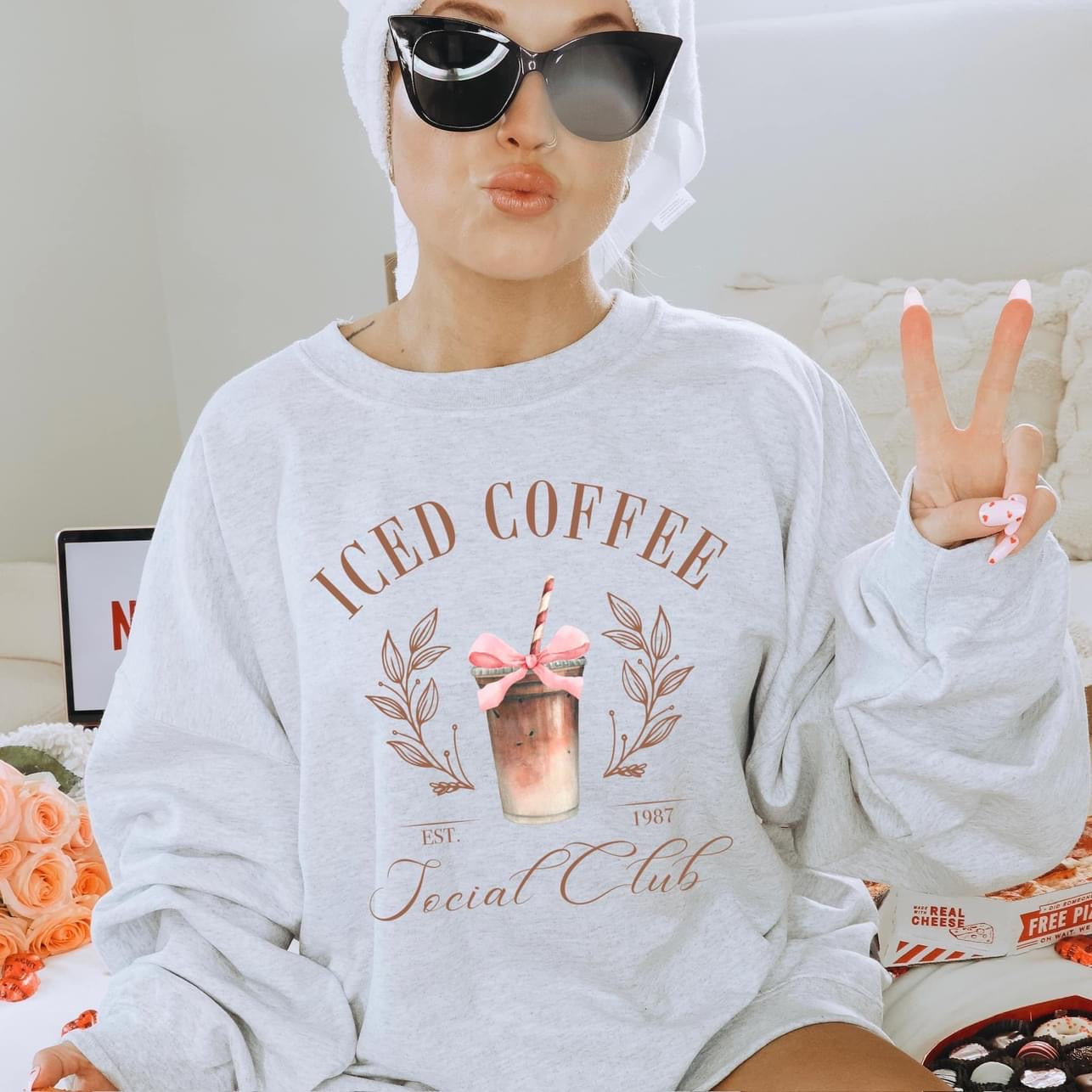 Social Club Crewneck Sweatshirt or T-Shirt