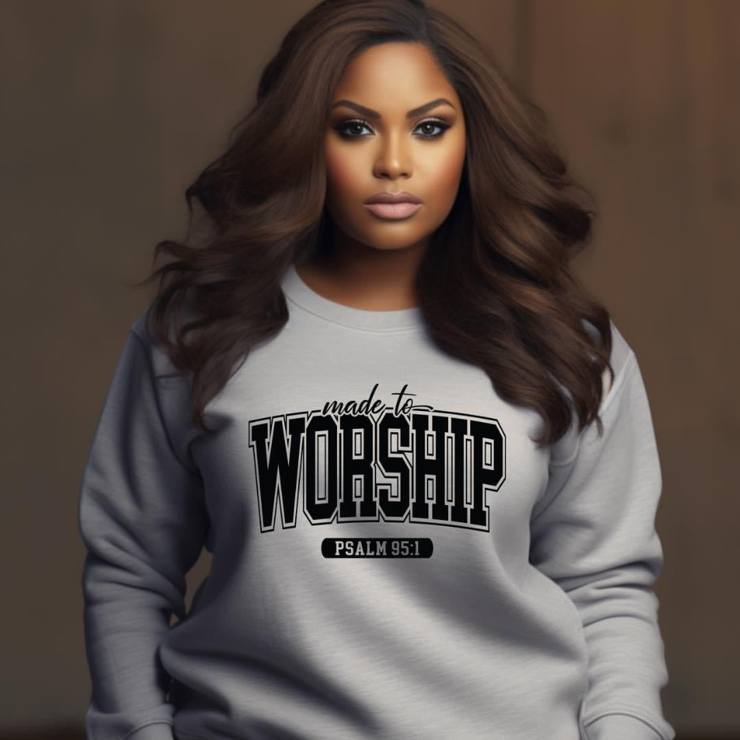 Black Made to Worship Crew Sweatshirt