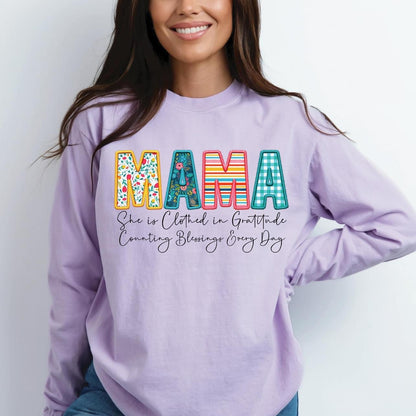 Gratitude Mama Crewneck Sweatshirt/T Shirt