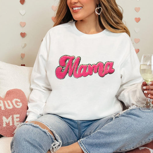 Mama Chenille Patch Sweatshirt