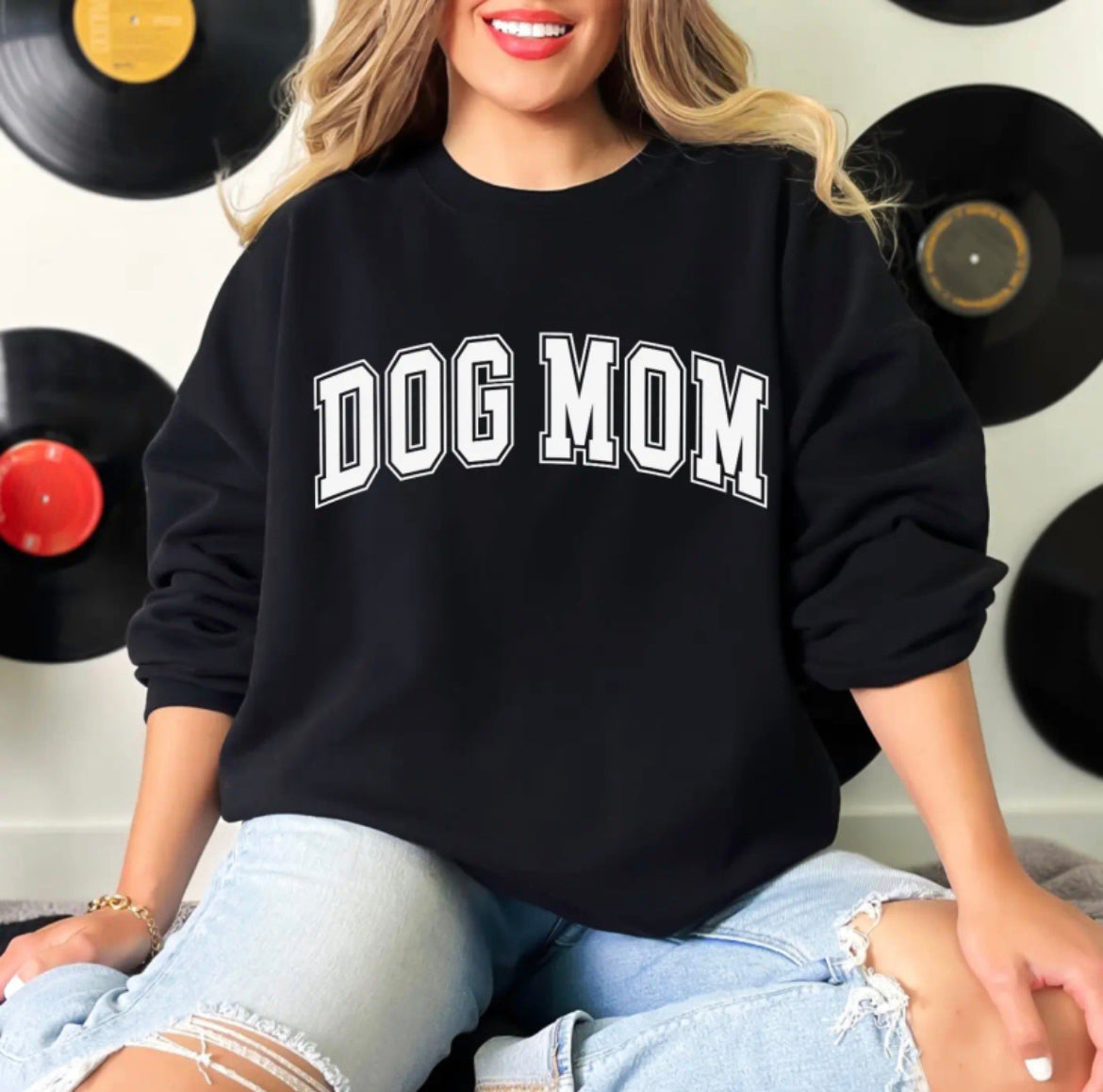 Dog Mom Crewneck Sweatshirt