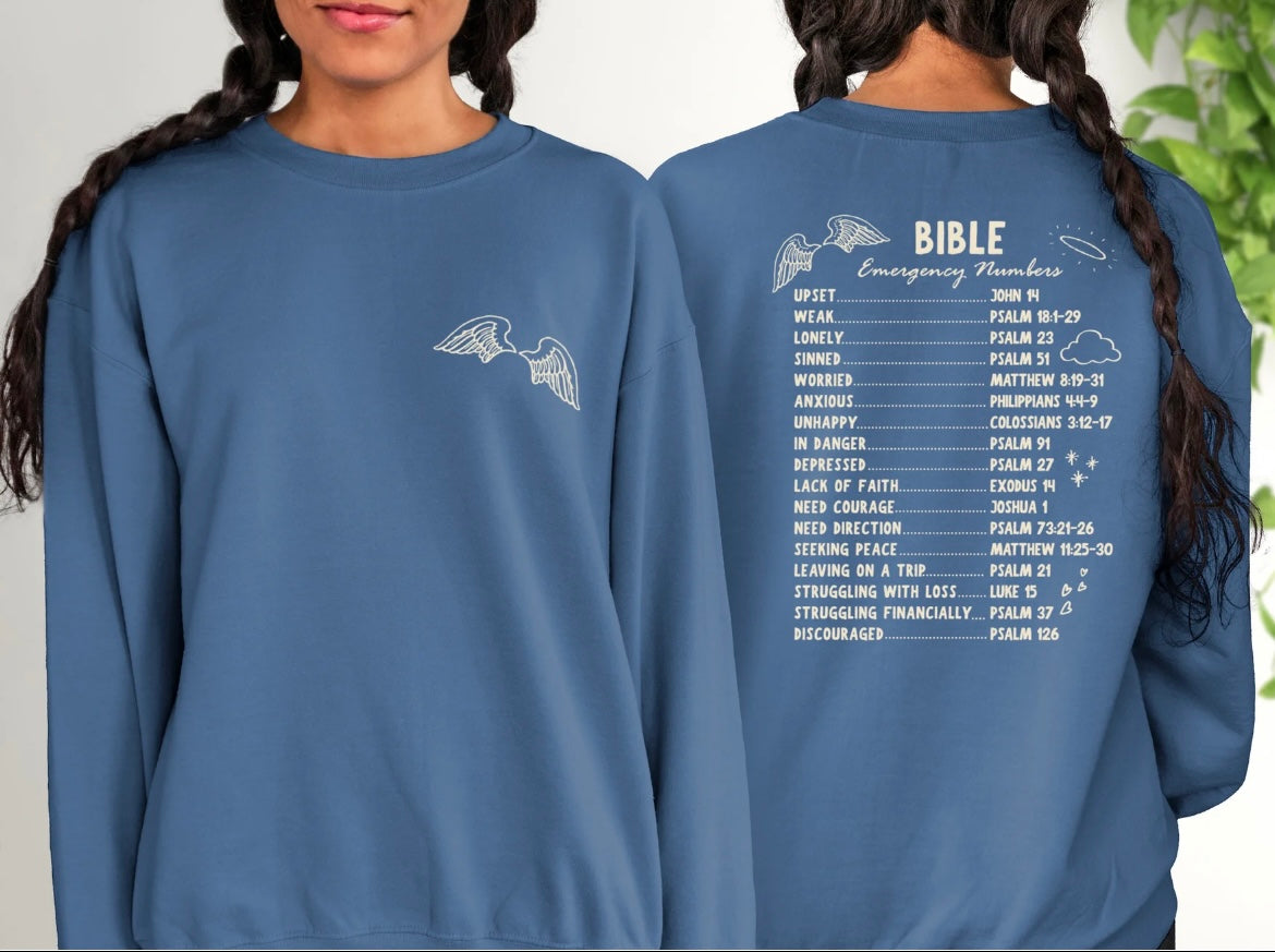 Bible Numbers Crewneck Sweatshirt/T Shirt