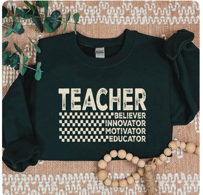 Teacher Crewneck Sweatshirt & Tshirt