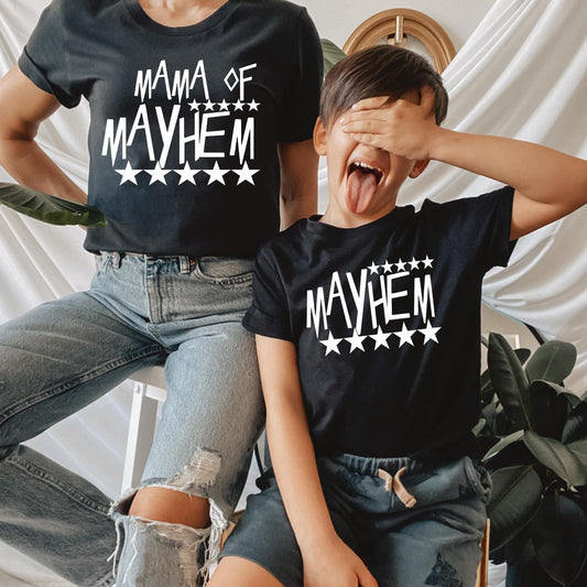 MAMA/Mayhem Crewneck Sweatshirt or T-Shirt